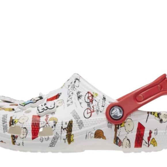 Crocs Mens Womens Adult Classic Peanuts Snoopy Charlie Brown Clog White (NEW) - Picture 4 of 7